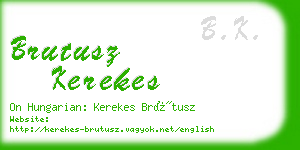 brutusz kerekes business card